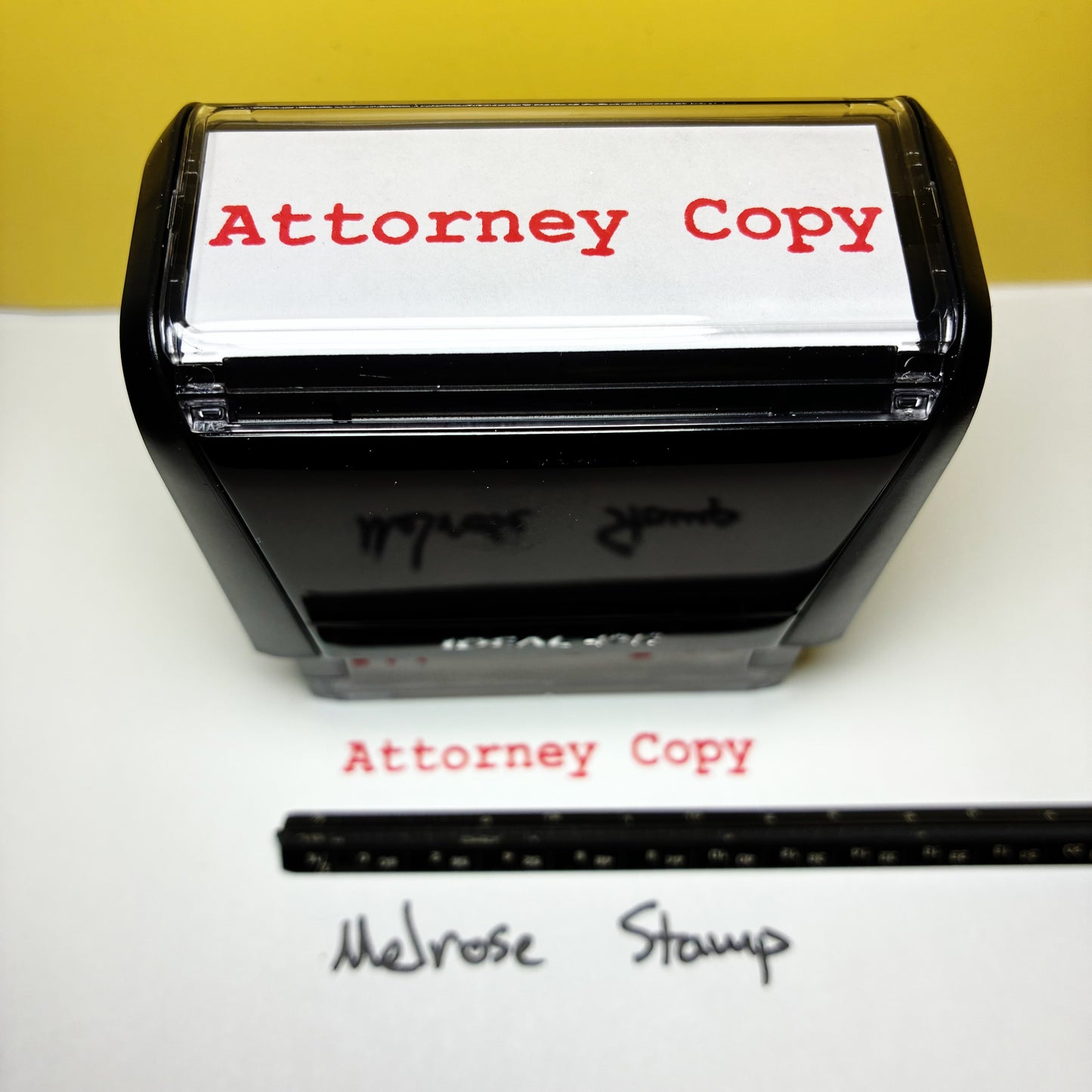 Attorney Copy Rubber Stamp Red Ink Self Inking Ideal 4913