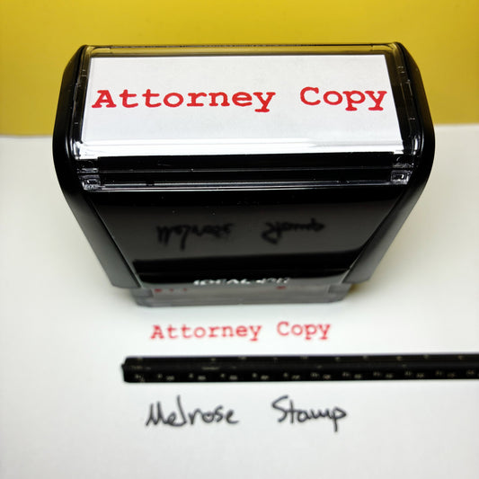 Attorney Copy Rubber Stamp Red Ink Self Inking Ideal 4913