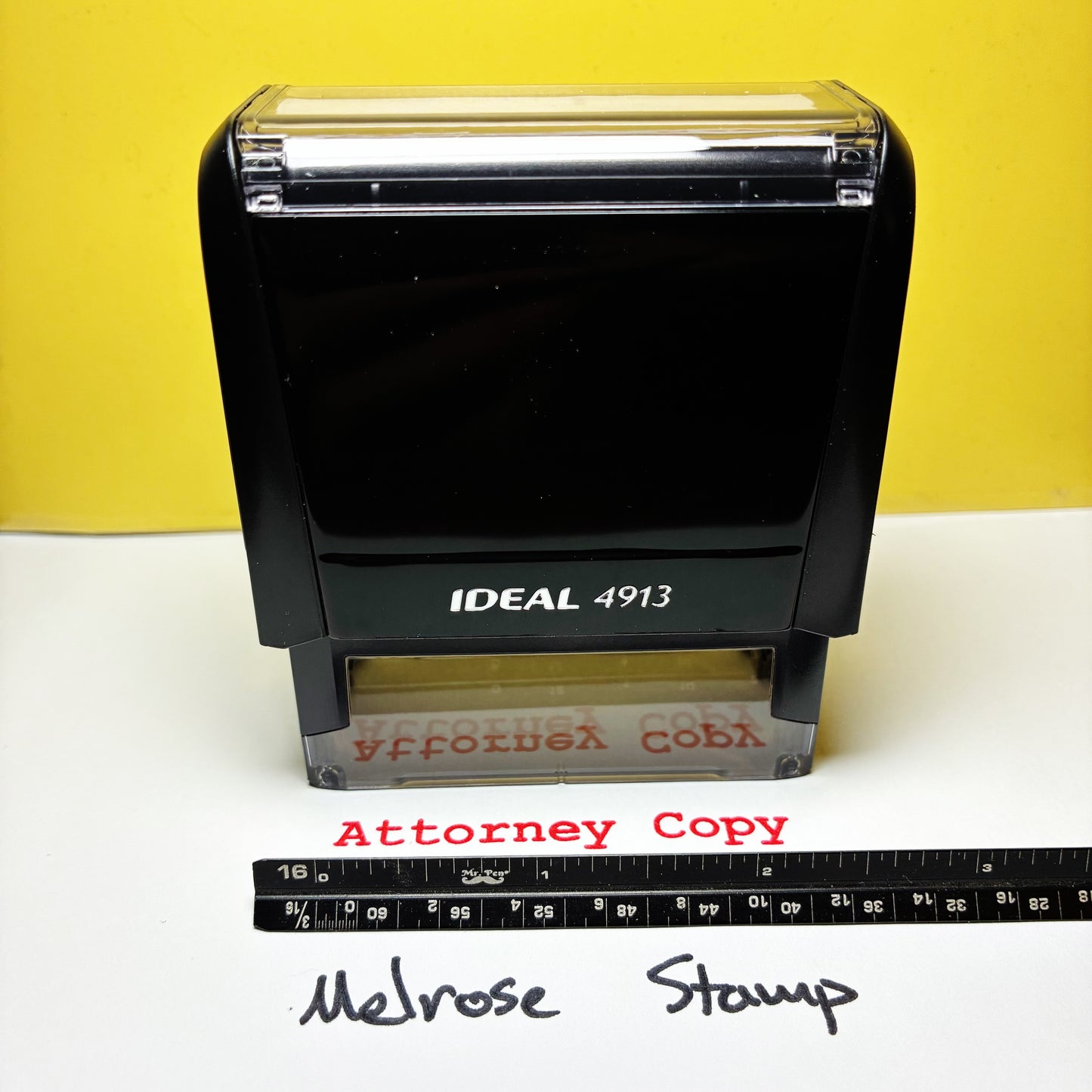 Attorney Copy Rubber Stamp Red Ink Self Inking Ideal 4913
