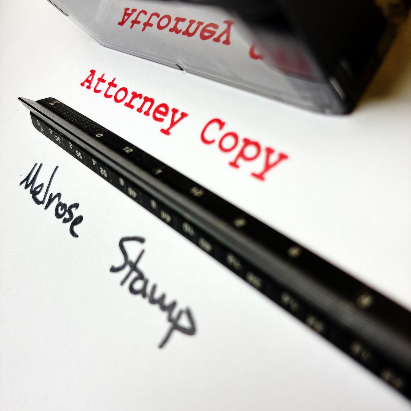 Attorney Copy Rubber Stamp Red Ink Self Inking Ideal 4913