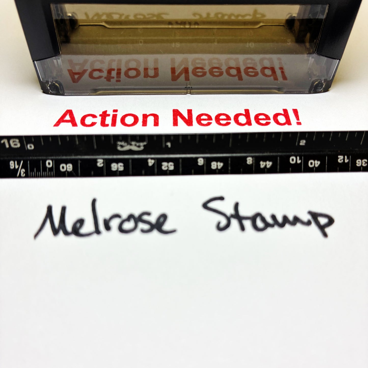 Action Needed Rubber Stamp Red Ink Self Inking Ideal 4913