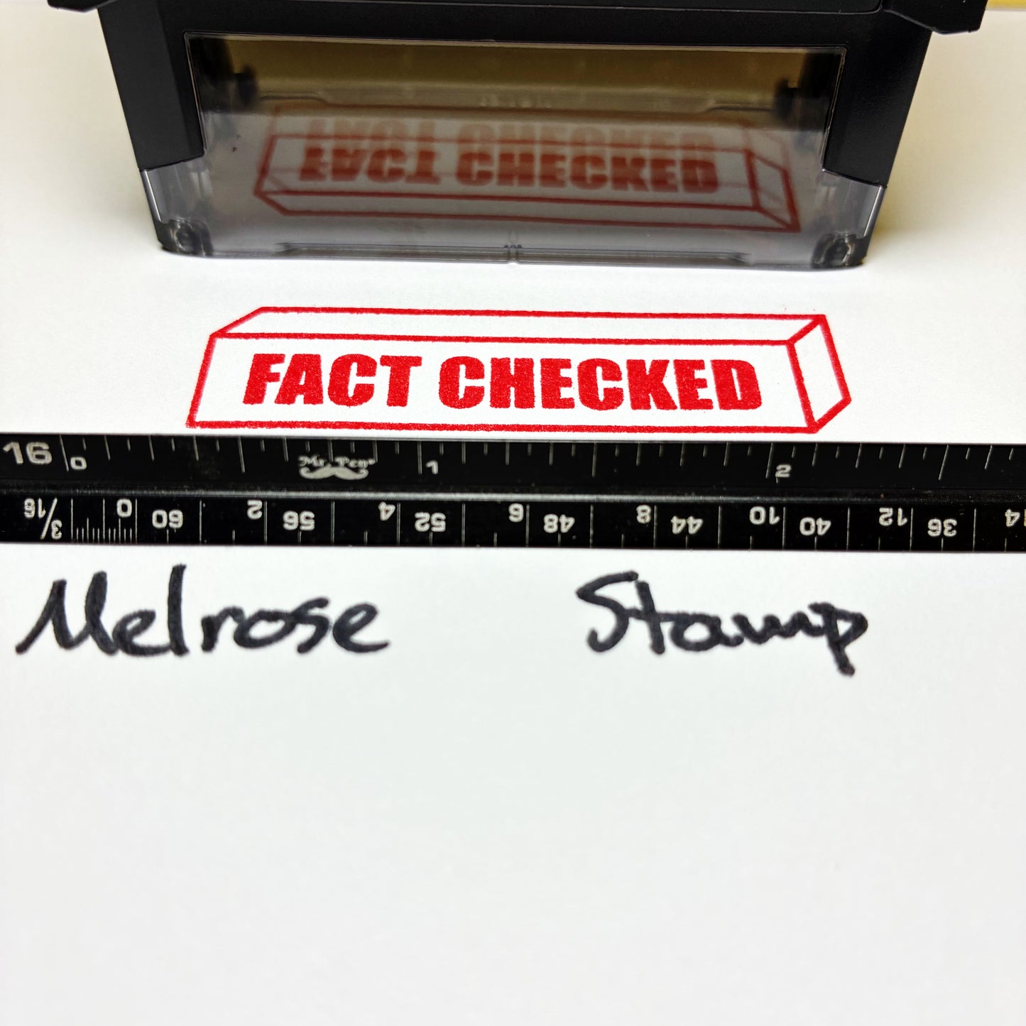 Fact Checked Rubber Stamp Red Ink Self Inking Ideal 4913