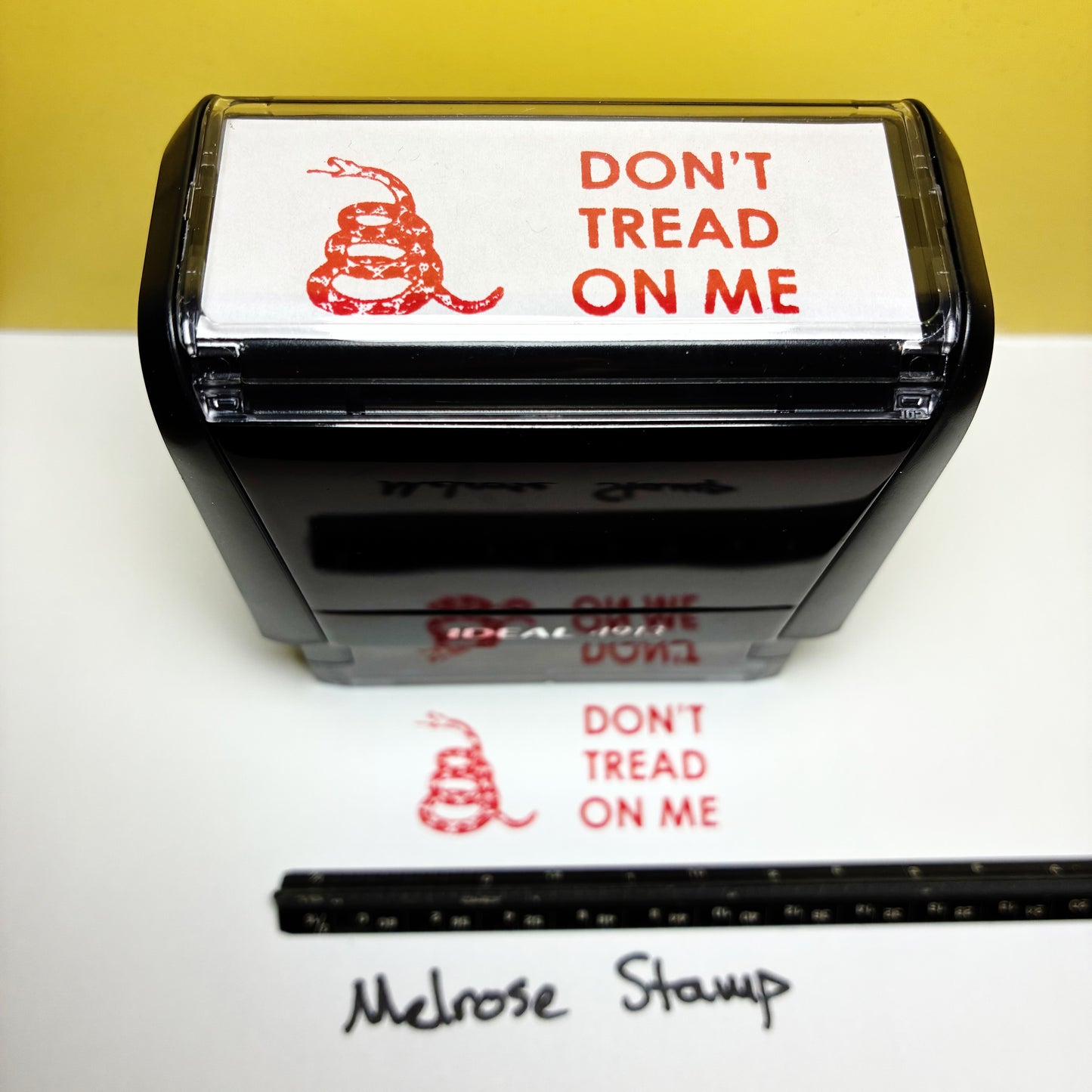 Dont Tread On Me Rubber Stamp Red Ink Self Inking Ideal 4913