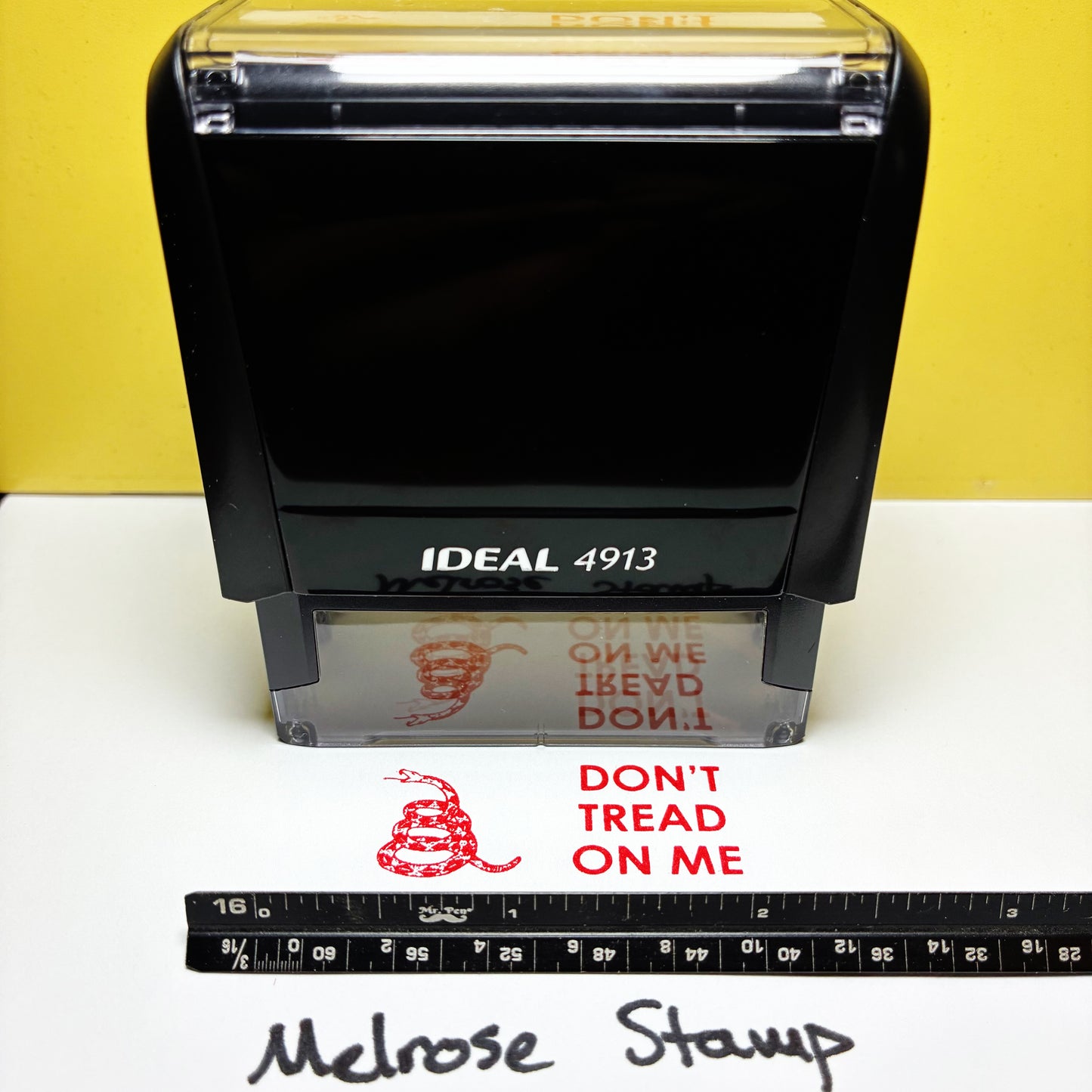Dont Tread On Me Rubber Stamp Red Ink Self Inking Ideal 4913
