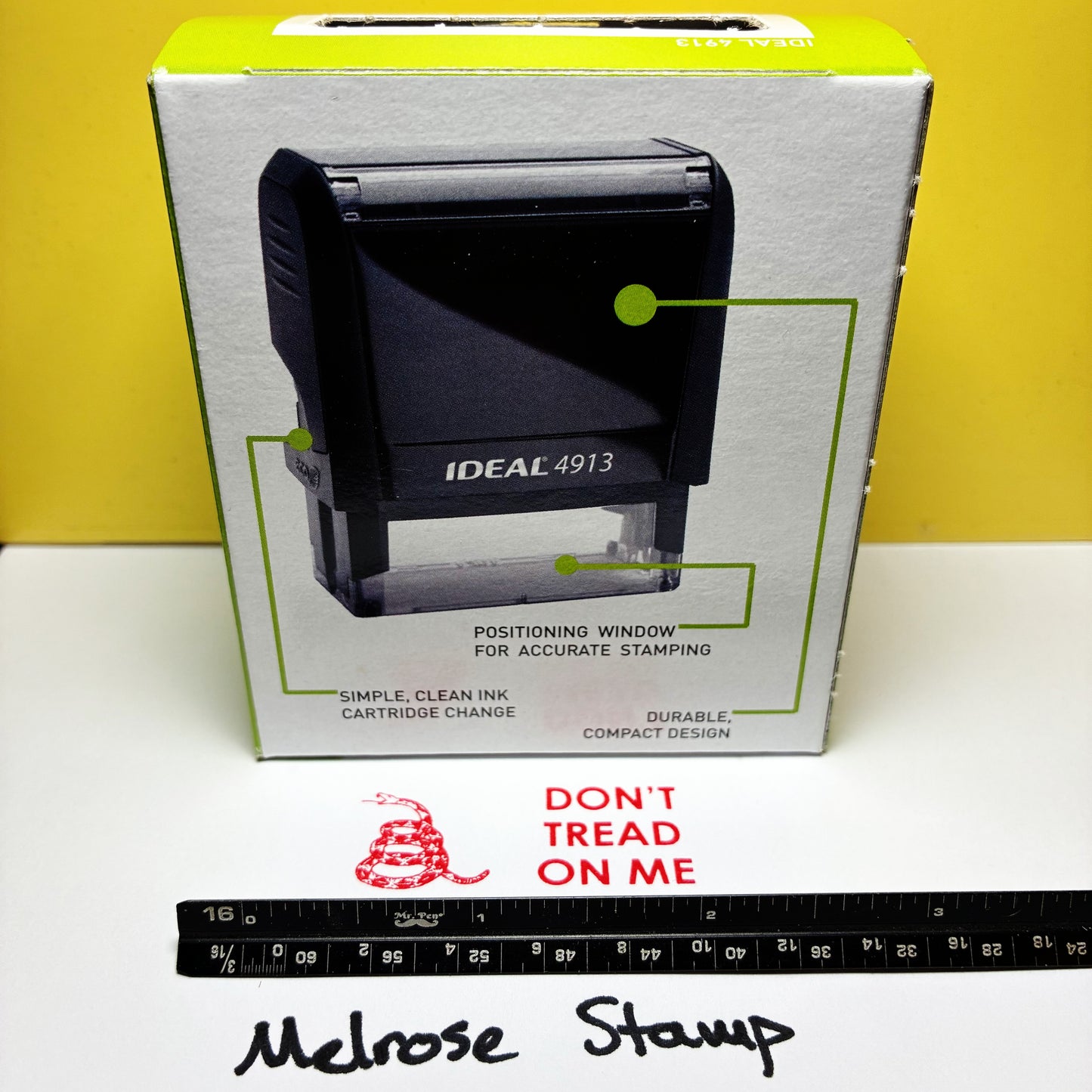 Dont Tread On Me Rubber Stamp Red Ink Self Inking Ideal 4913