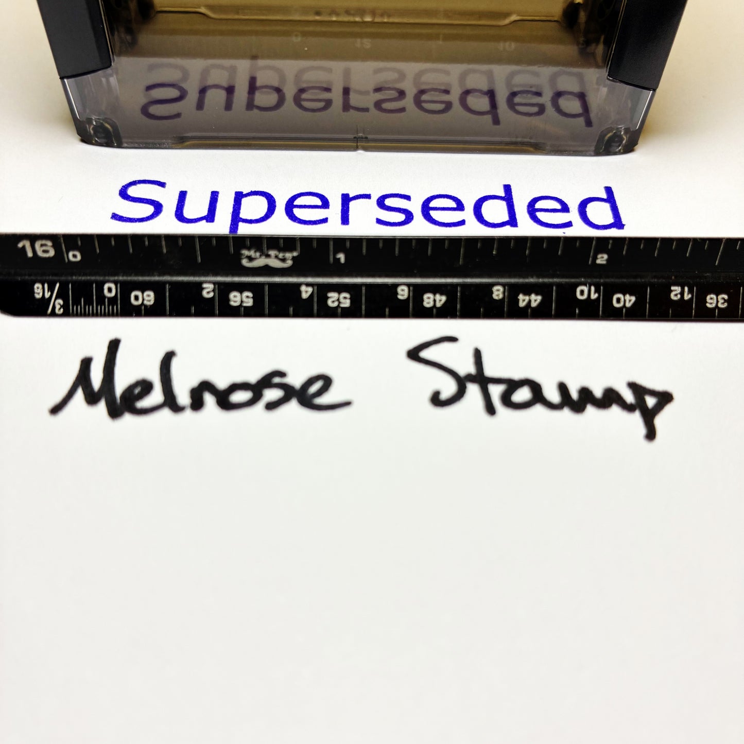 Superseded Rubber Stamp Purple Ink Self Inking Ideal 4913