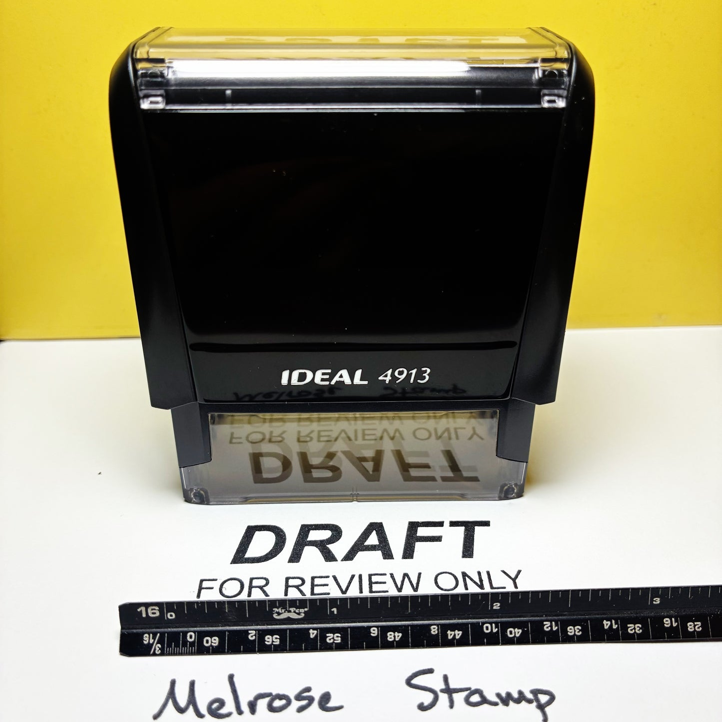 Draft For Review Only Rubber Stamp Black Ink Self Inking Ideal 4913