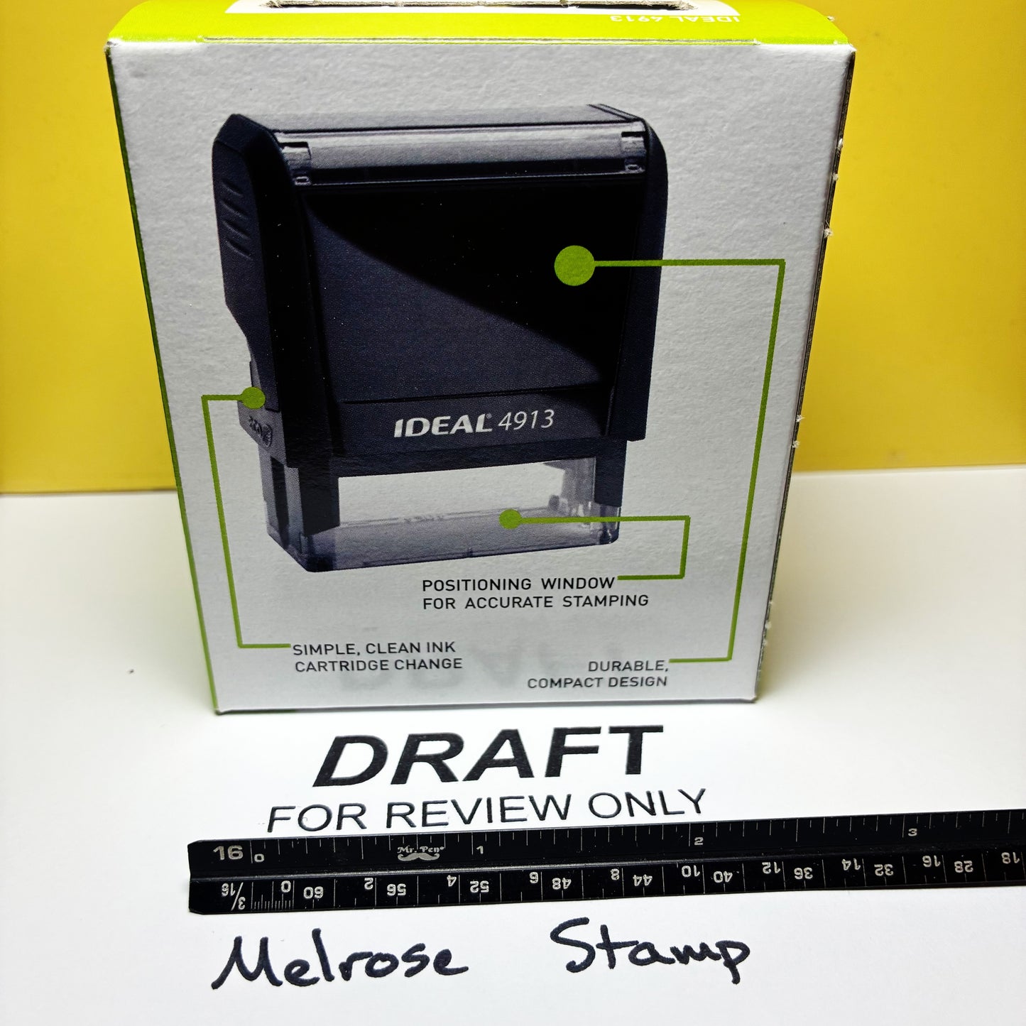 Draft For Review Only Rubber Stamp Black Ink Self Inking Ideal 4913