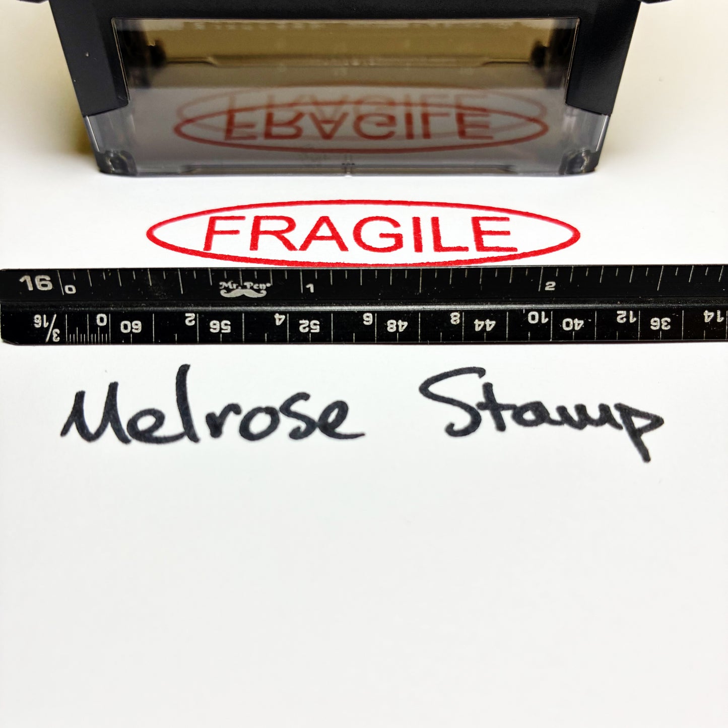 Fragile In Oval Rubber Stamp Self Inking Red Ink Ideal 4913