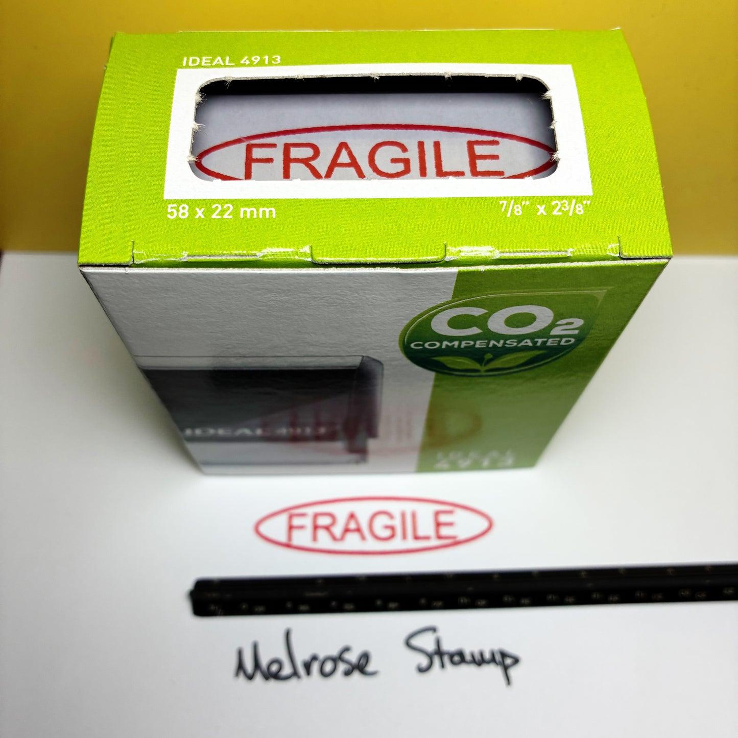 Fragile In Oval Rubber Stamp Self Inking Red Ink Ideal 4913