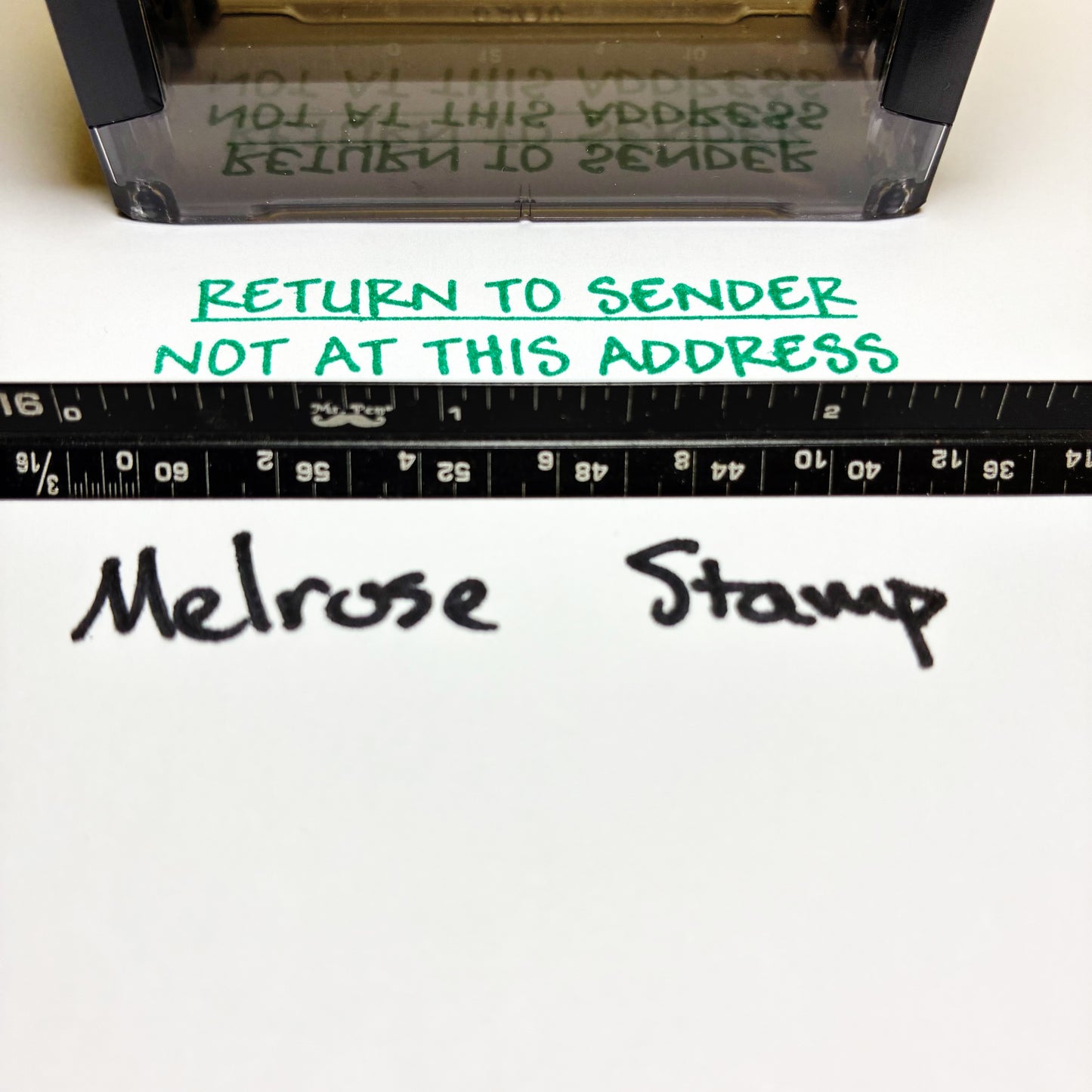 Return To Sender Not At This Address Rubber Stamp Green Ink Ideal 4913