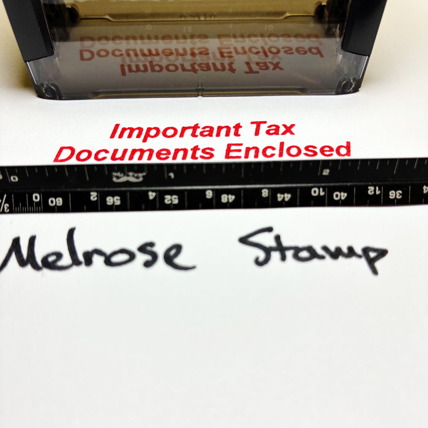 Important Tax Documents Enclosed Rubber Stamp Red Ink Self Inking Ideal 4913