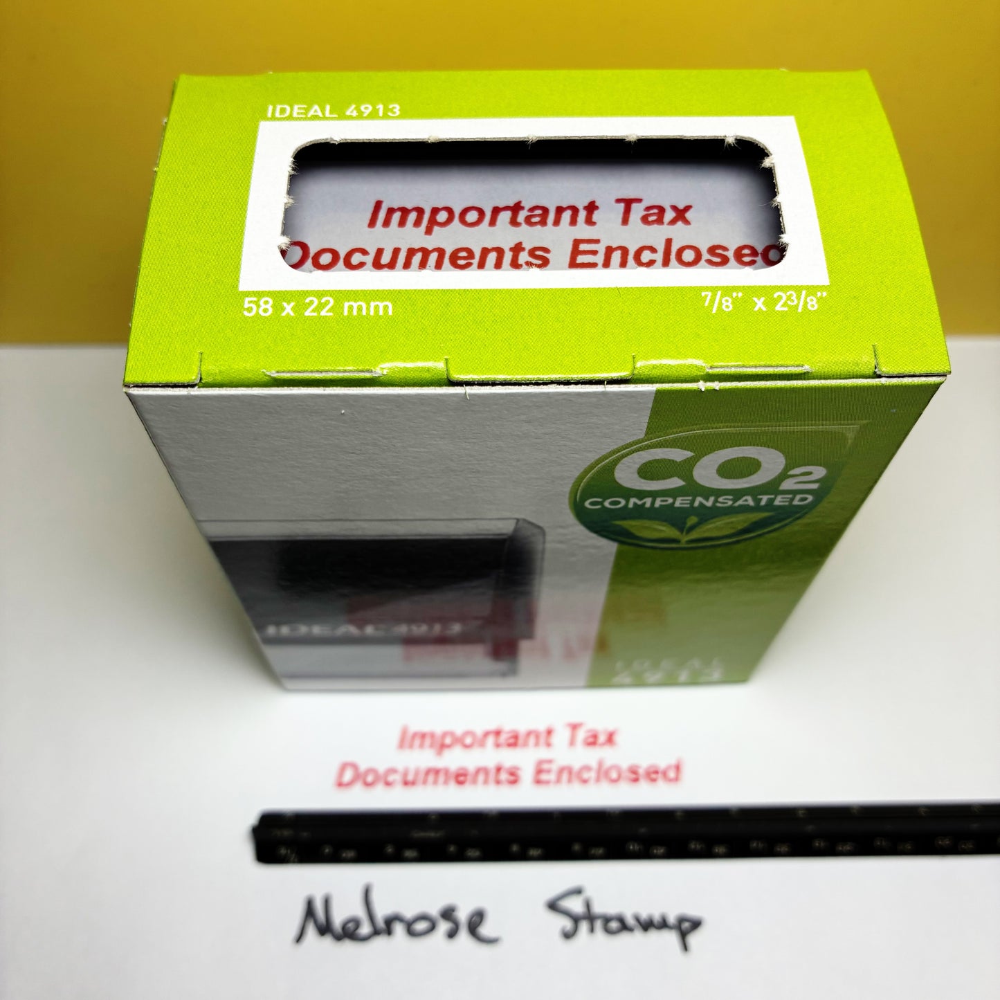 Important Tax Documents Enclosed Rubber Stamp Red Ink Self Inking Ideal 4913