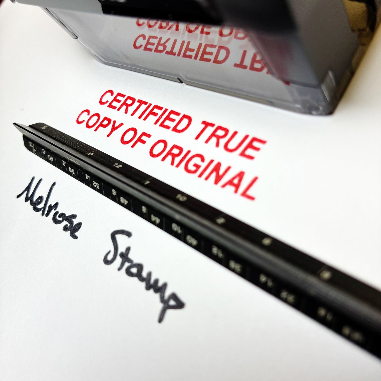 Certified True Copy Of Original Rubber Stamp Red Ink Self Inking Ideal 4913