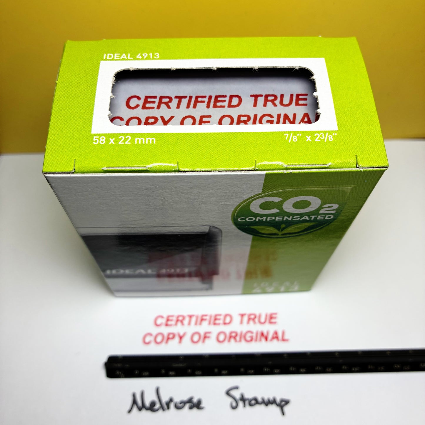 Certified True Copy Of Original Rubber Stamp Red Ink Self Inking Ideal 4913