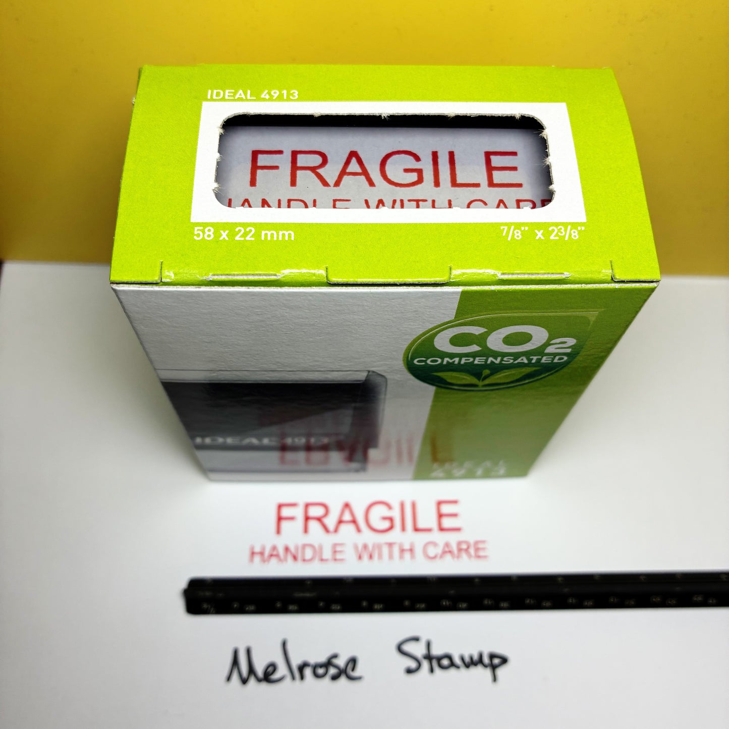 Fragile Handle With Care Rubber Stamp Red Ink Self Inking Ideal 4913