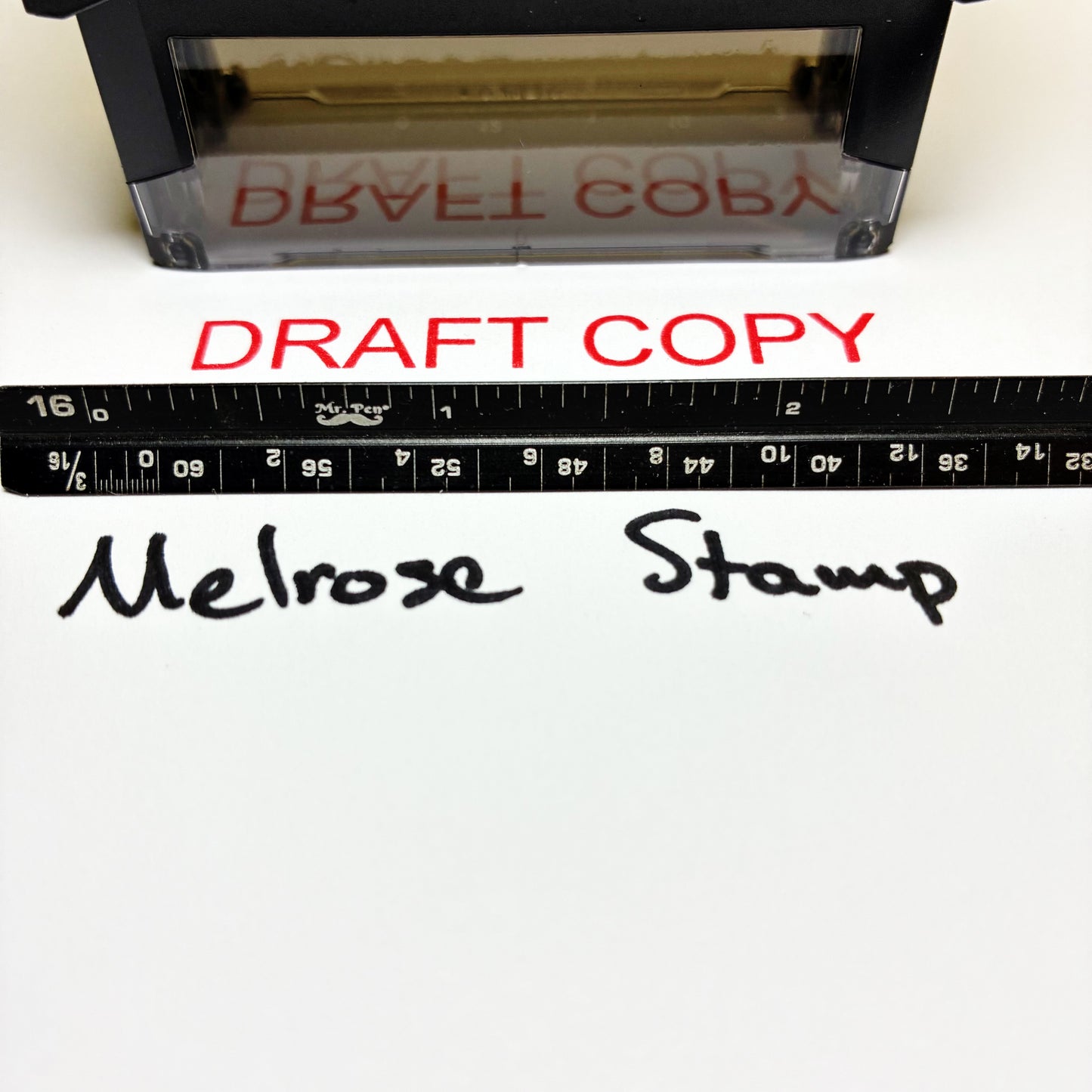 Draft Copy Rubber Stamp Red Ink Self Inking Ideal 4913