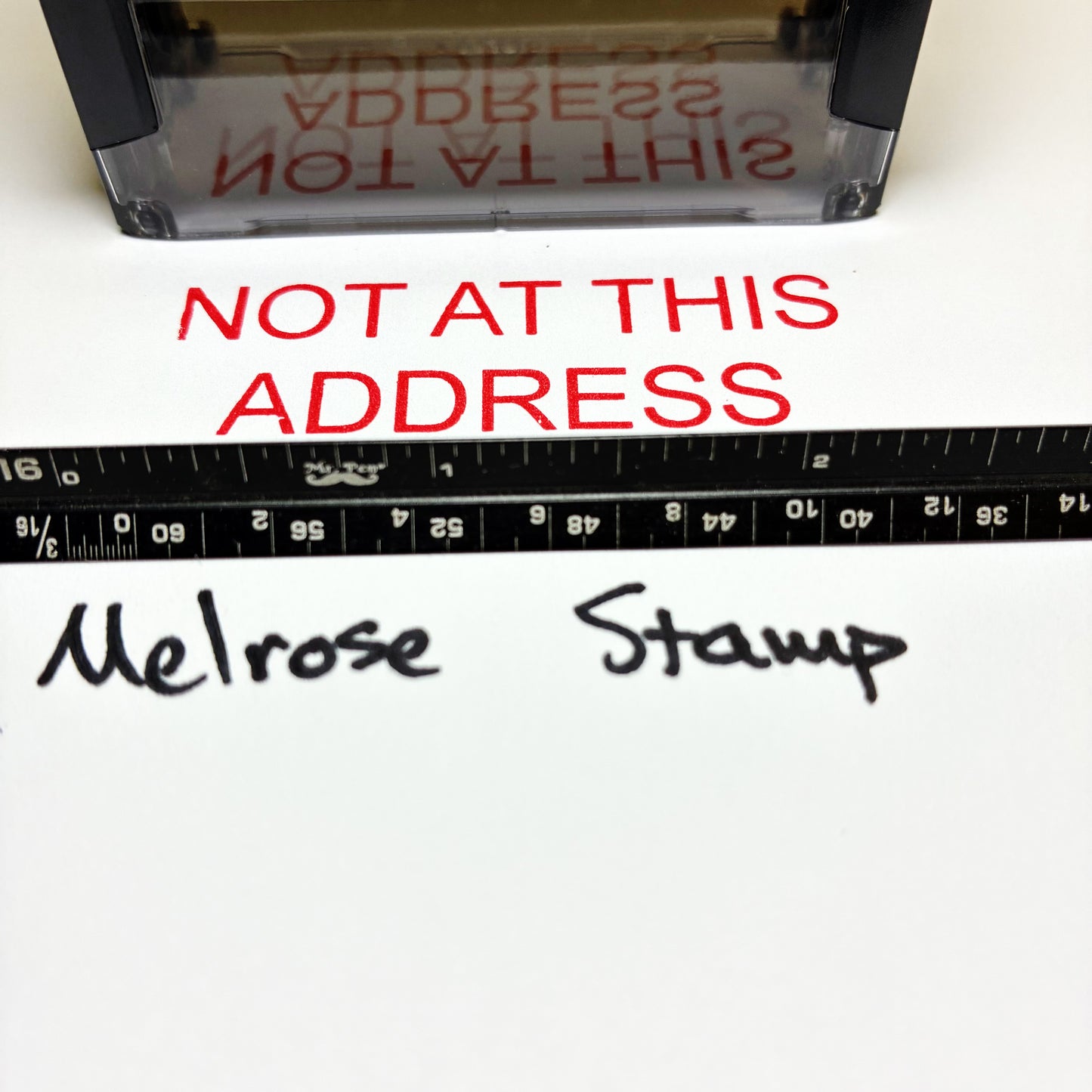 Not At This Address Rubber Stamp Red Ink Self Inking Ideal 4913