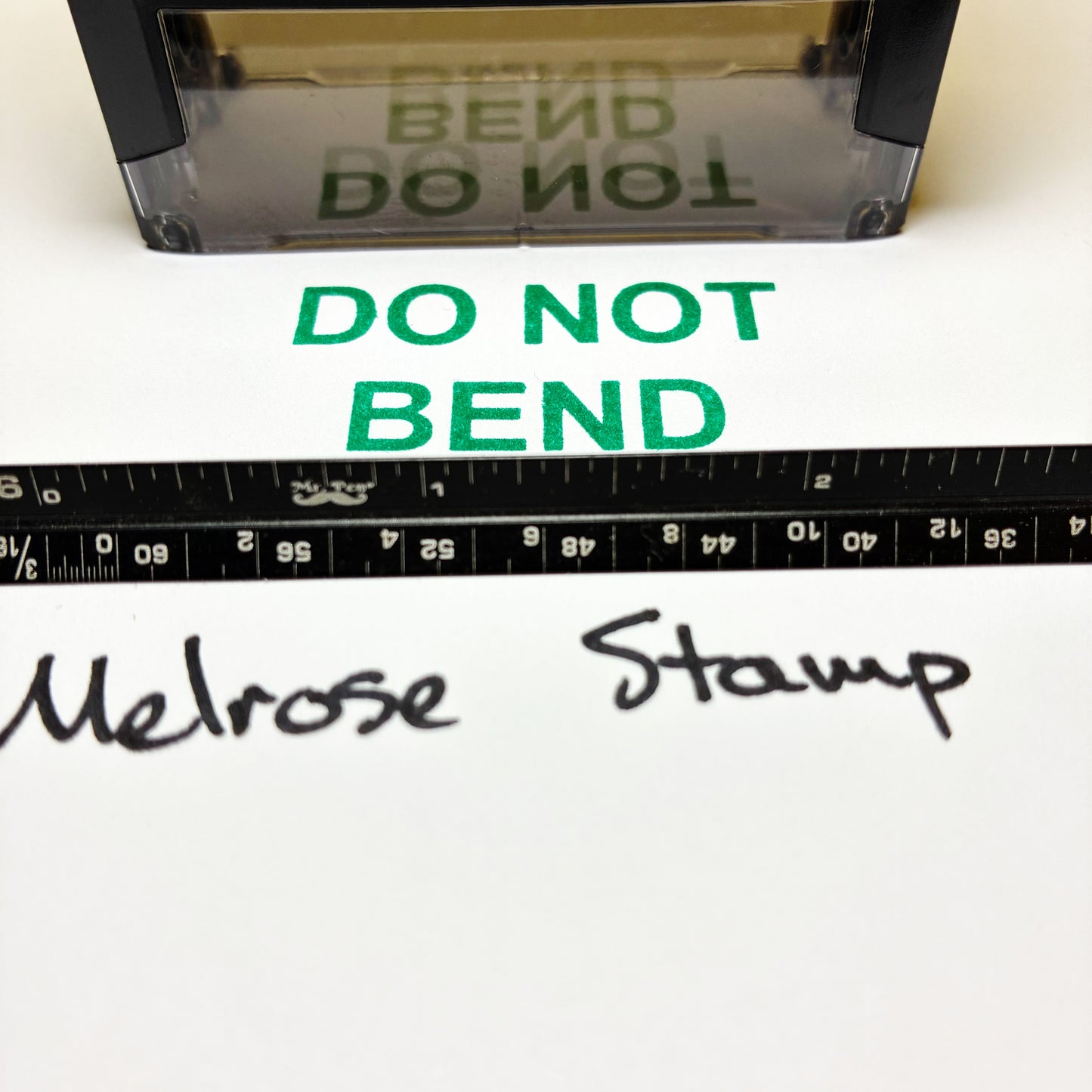 Do Not Bend Rubber Stamp Self Inking Green Ink Ideal 4913