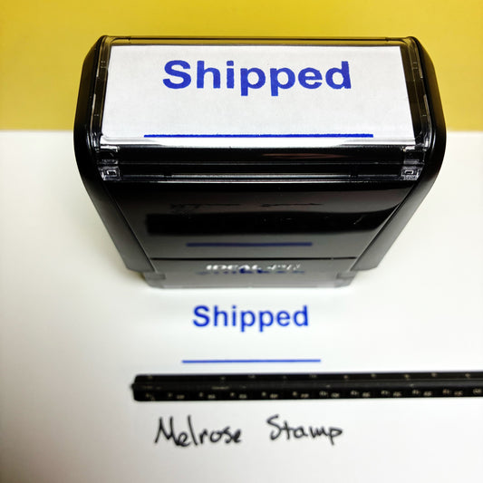 Shipped With Line Rubber Stamp Blue Ink Self Inking Ideal 4913