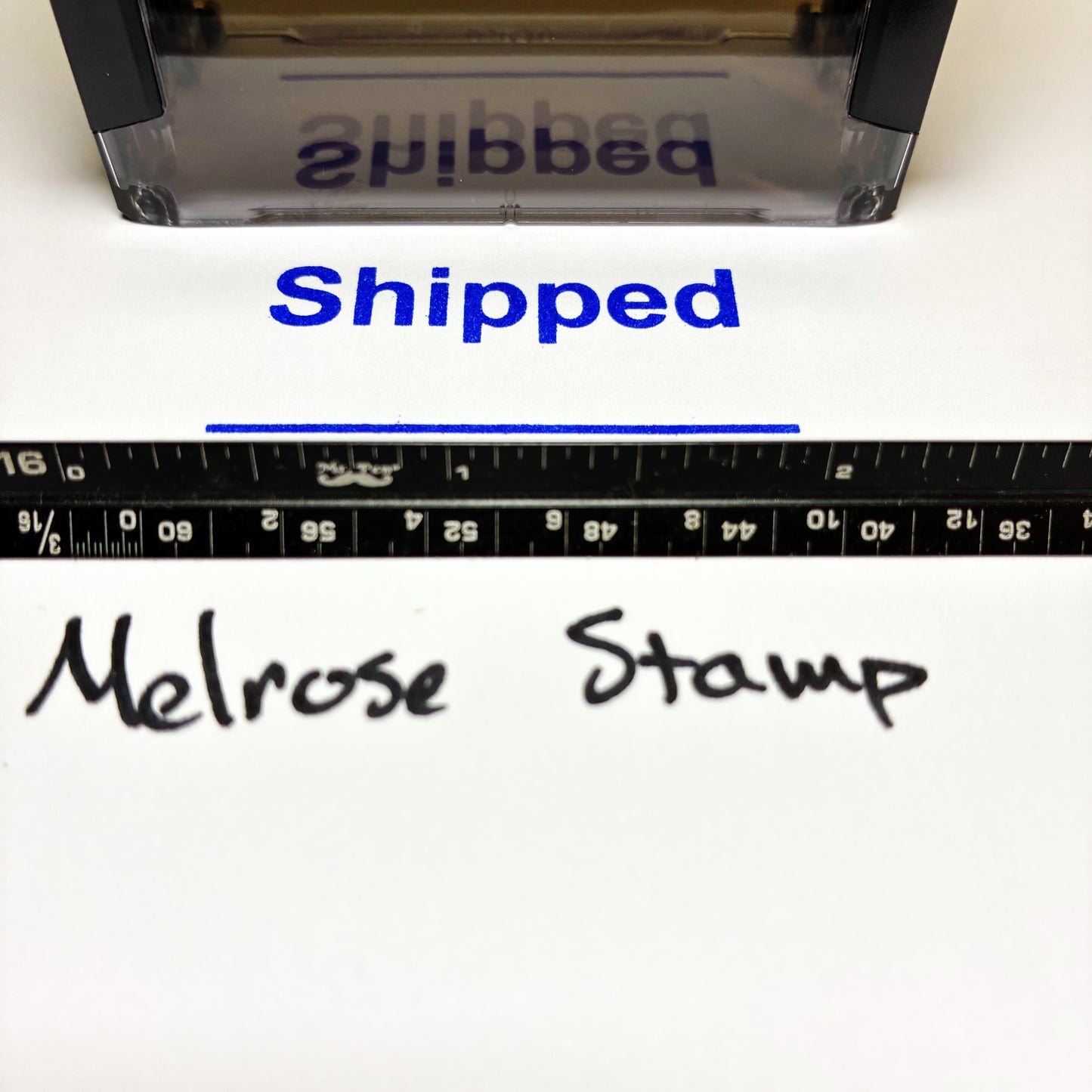 Shipped With Line Rubber Stamp Blue Ink Self Inking Ideal 4913