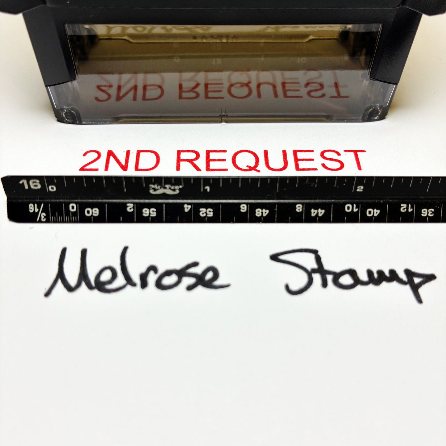 2nd Request Rubber Stamp Self Inking Red Ink Ideal 4913