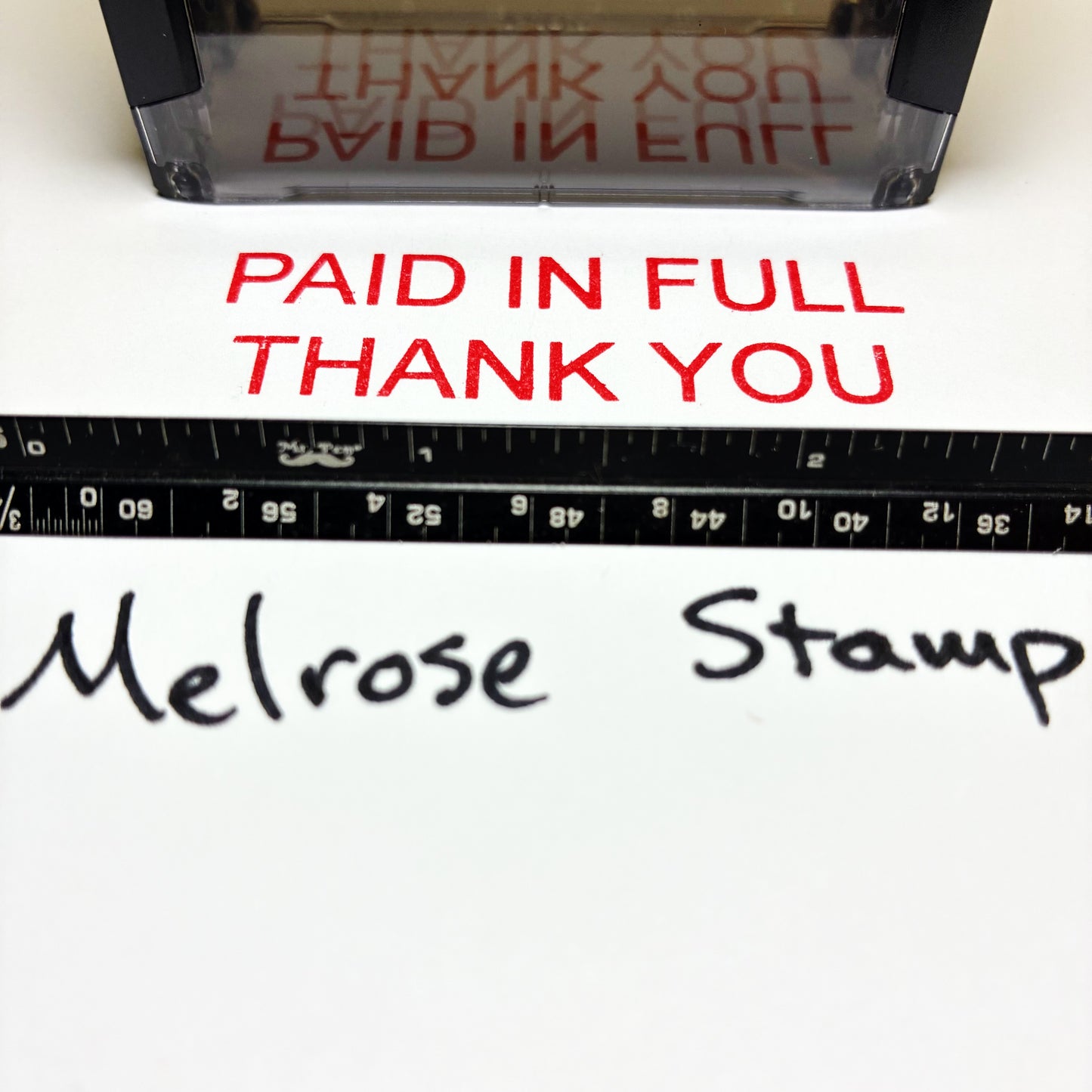 Paid In Full Thank You Rubber Stamp Red Ink Self Inking Ideal 4913
