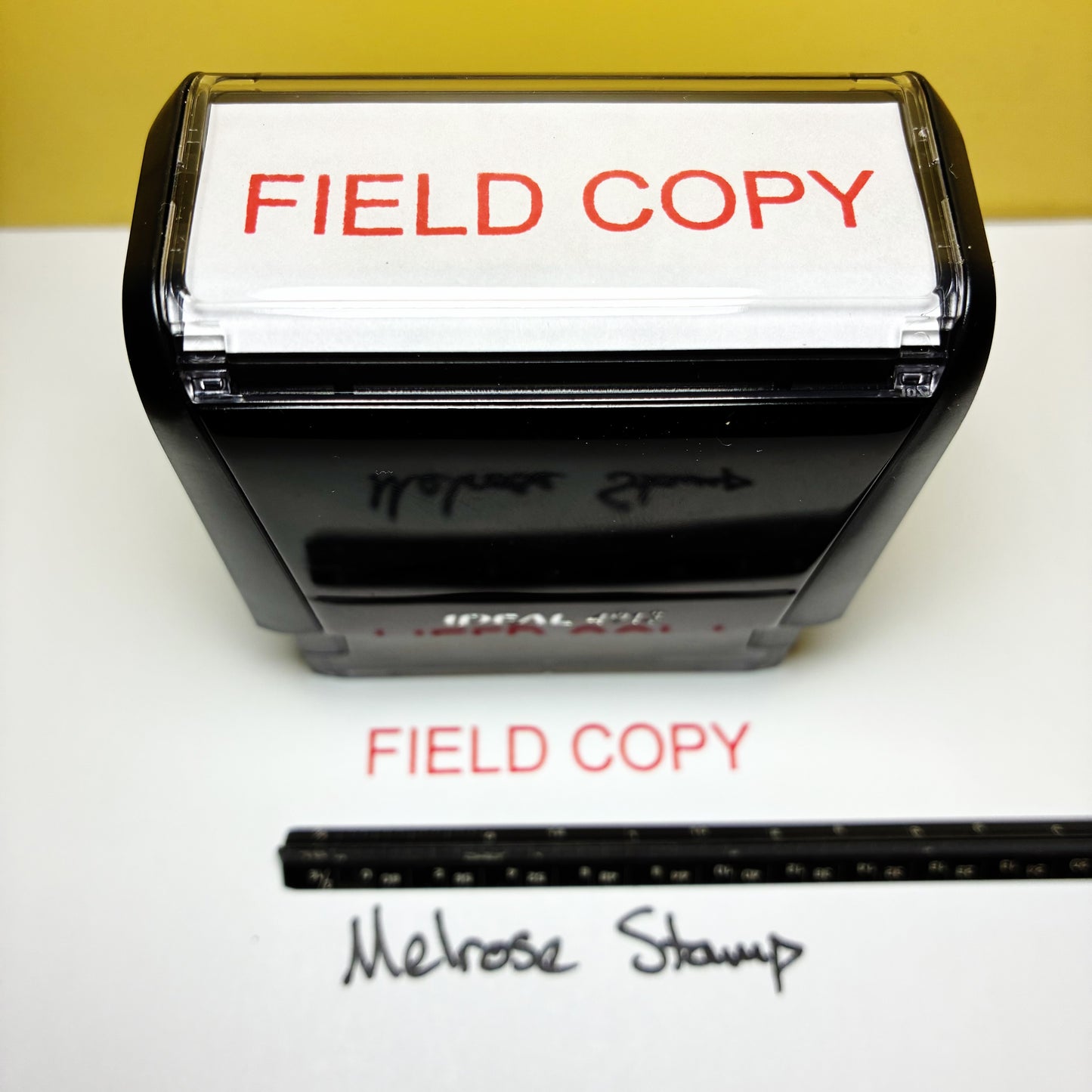 Field Copy Rubber Stamp Red Ink Ideal 4913