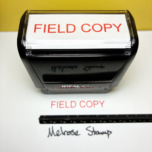 Field Copy Rubber Stamp Red Ink Ideal 4913