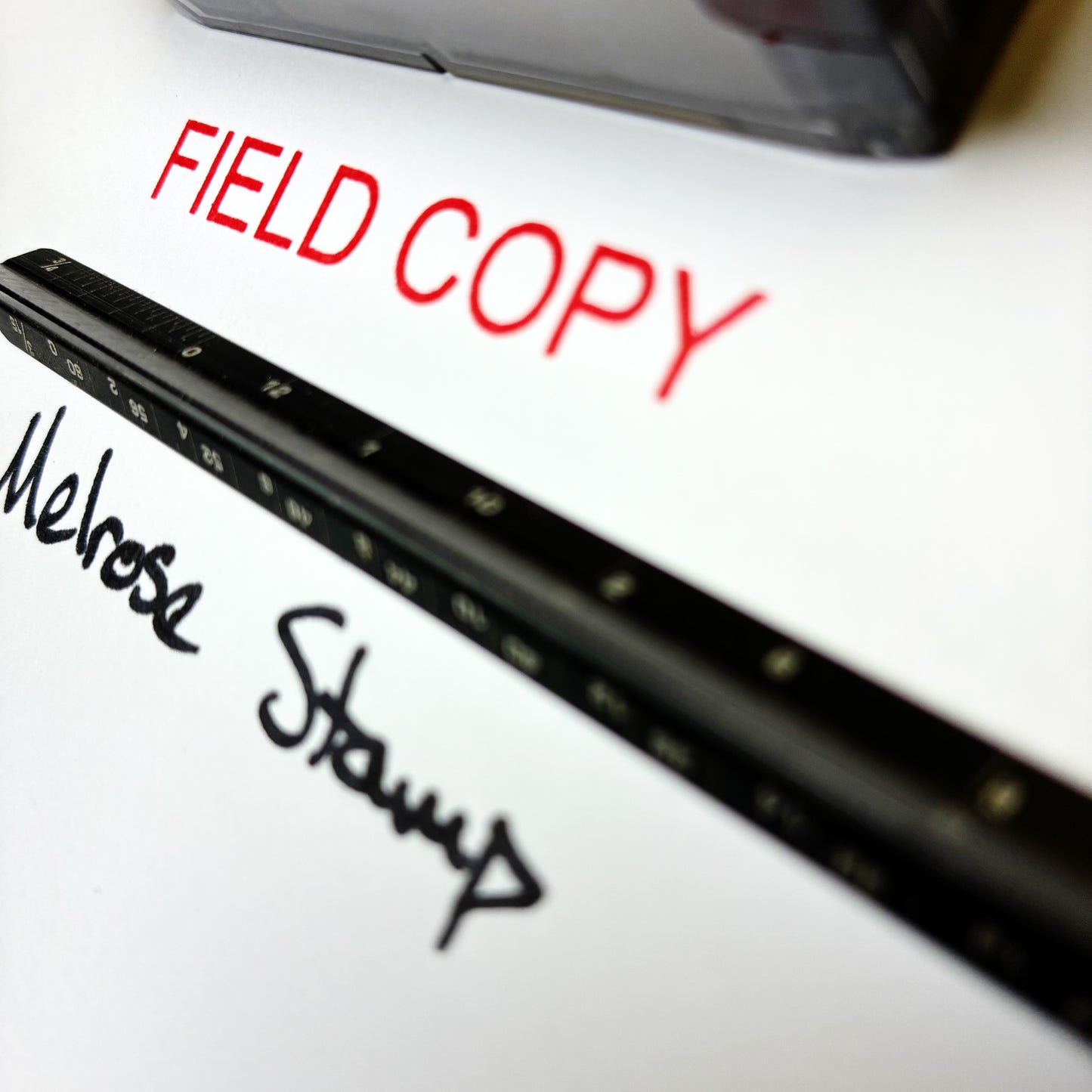 Field Copy Rubber Stamp Red Ink Ideal 4913