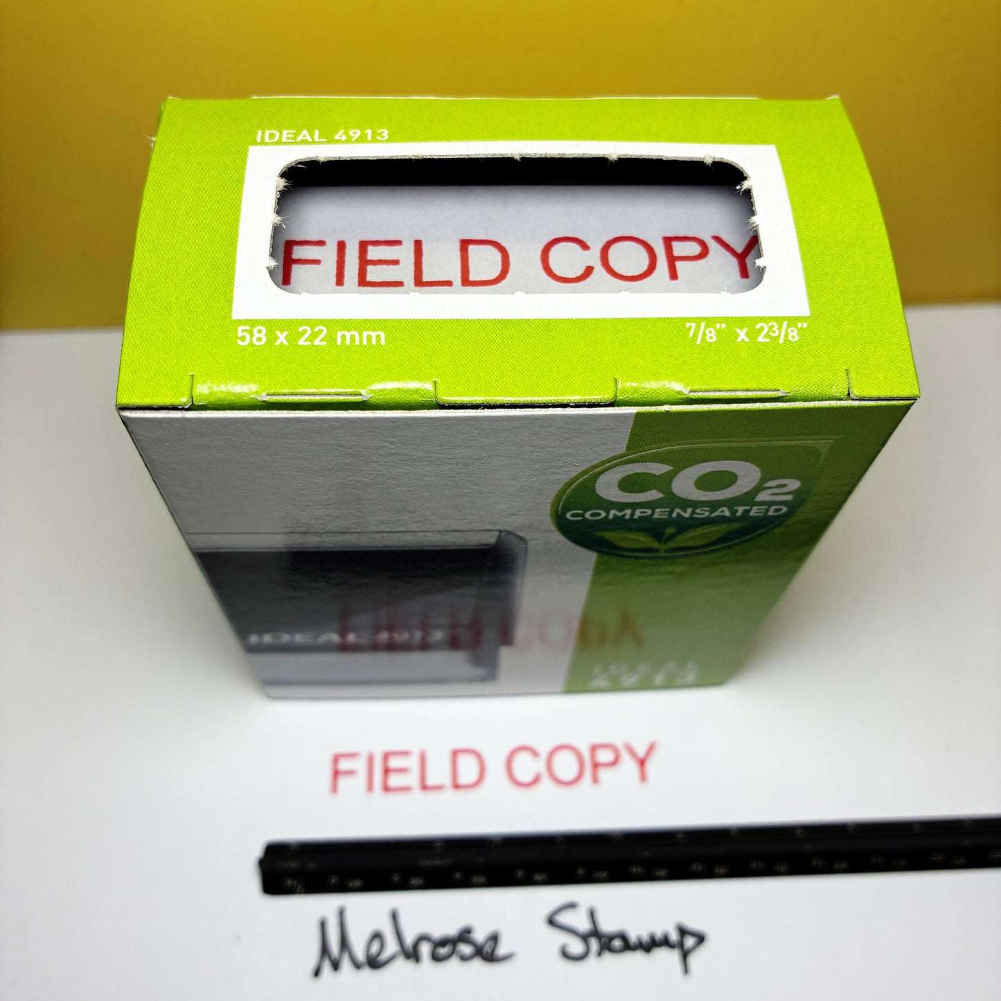 Field Copy Rubber Stamp Red Ink Ideal 4913
