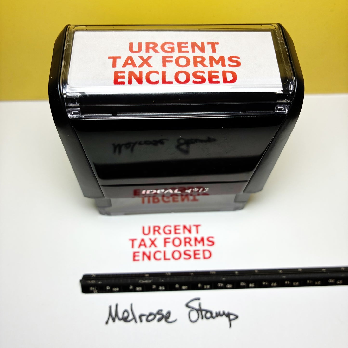 Urgent Tax Forms Enclosed Rubber Stamp Ted Ink Self Inking Ideal 4913