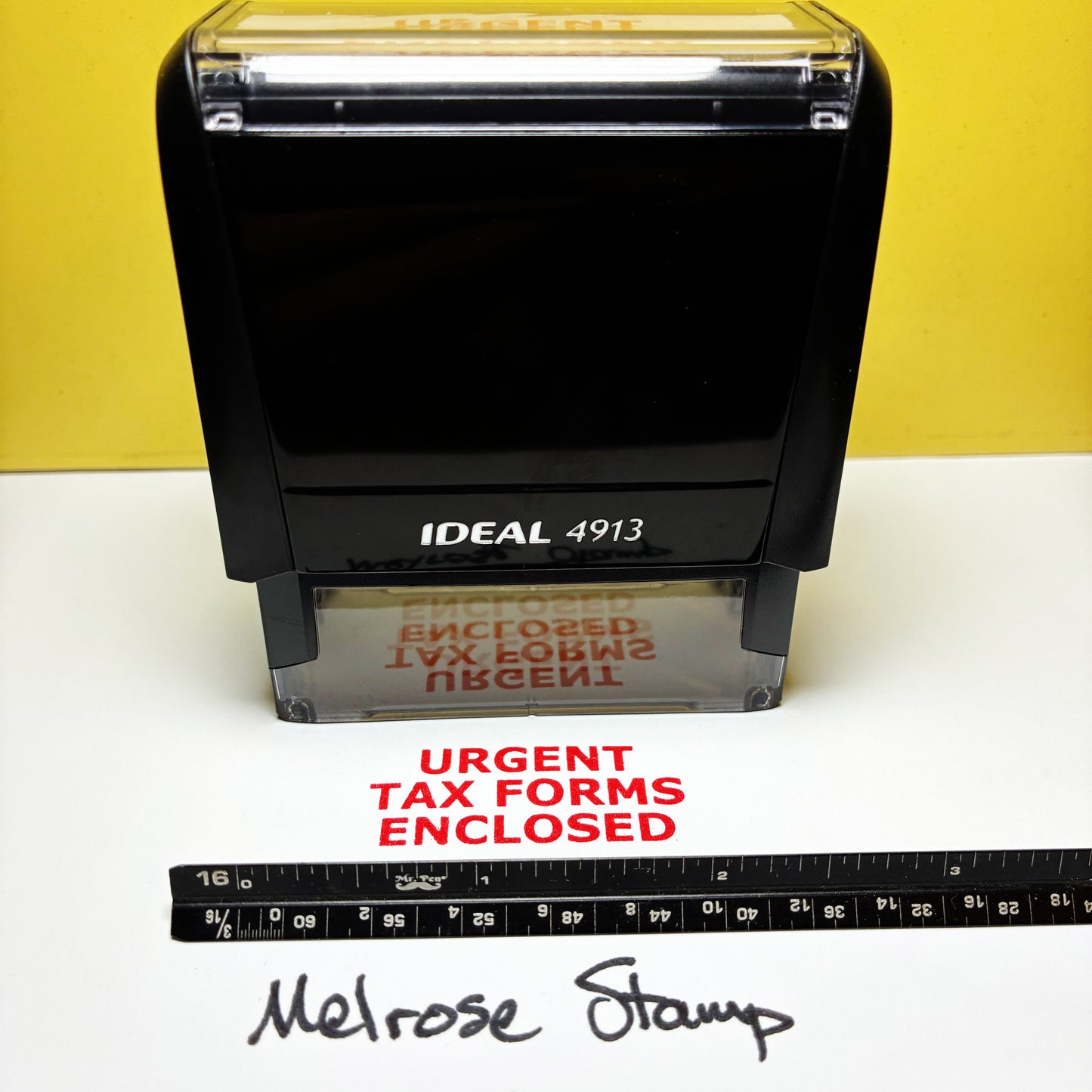 Urgent Tax Forms Enclosed Rubber Stamp Ted Ink Self Inking Ideal 4913
