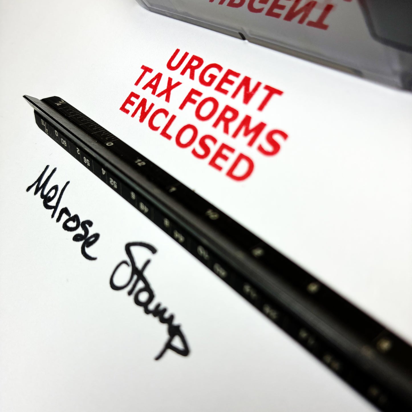 Urgent Tax Forms Enclosed Rubber Stamp Ted Ink Self Inking Ideal 4913