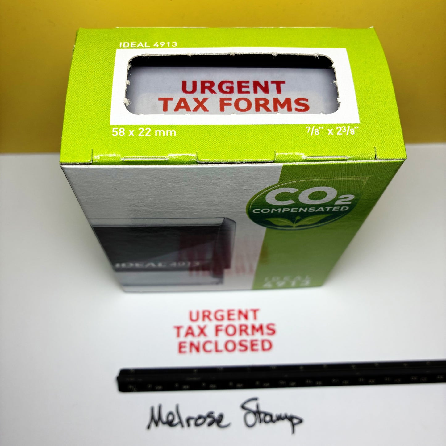 Urgent Tax Forms Enclosed Rubber Stamp Ted Ink Self Inking Ideal 4913