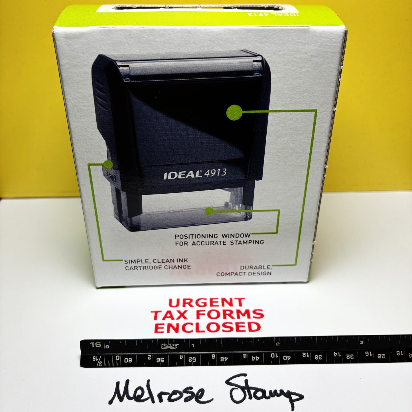 Urgent Tax Forms Enclosed Rubber Stamp Ted Ink Self Inking Ideal 4913