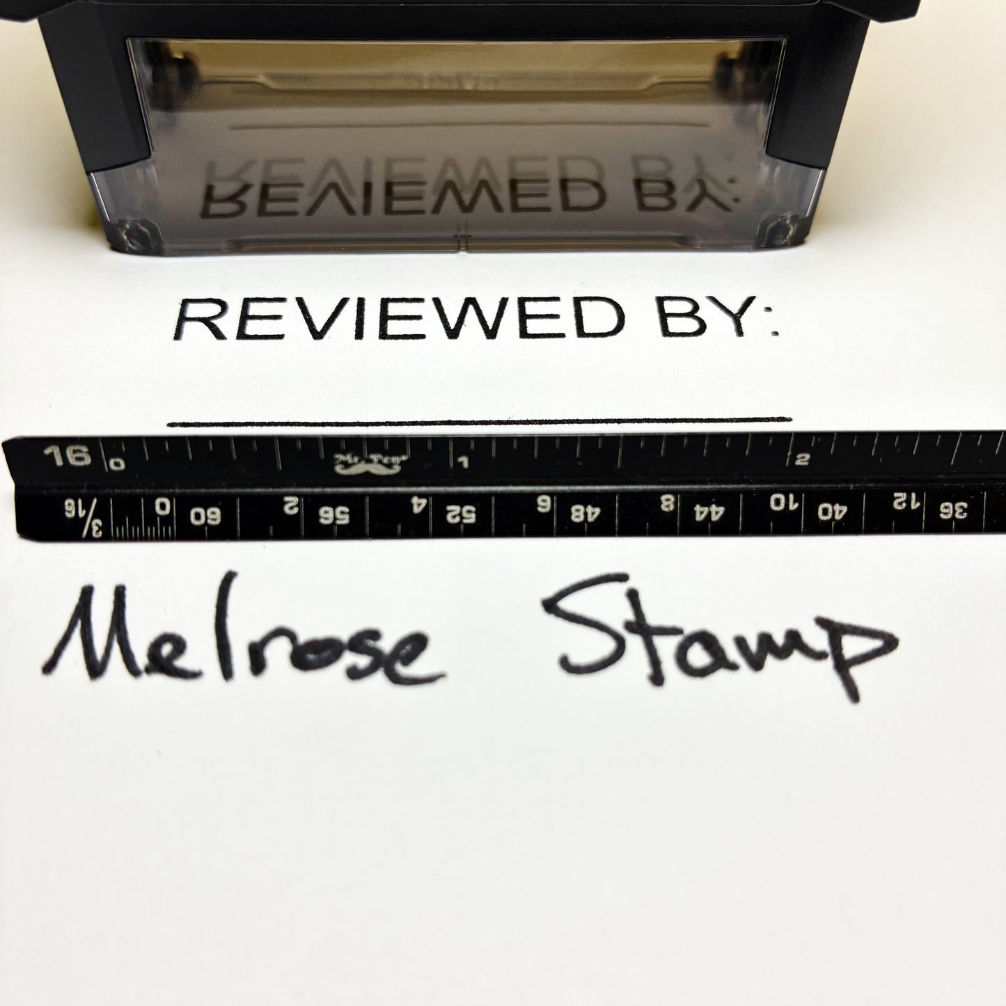Reviewed By With Line Rubber Stamp Black Ink Self Inking Ideal 4913