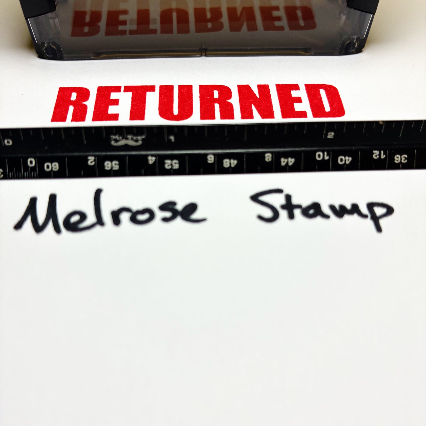 Returned Rubber Stamp Red Ink Self Inking Ideal 4913