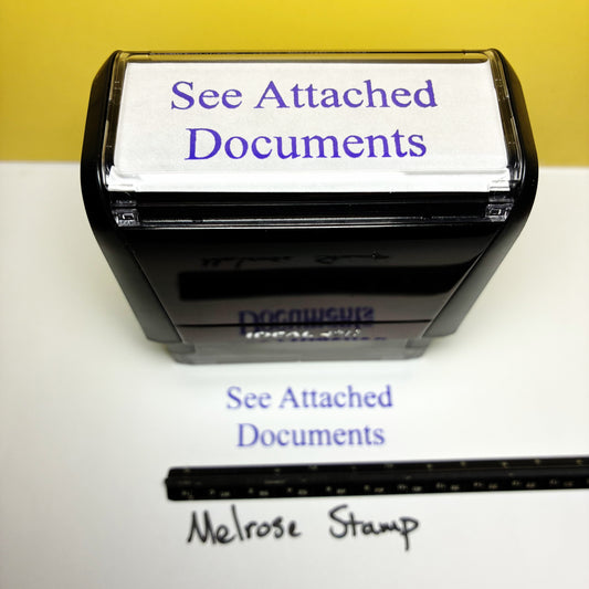 See Attached Documents Rubber Stamp Purple Ink Ideal 4913