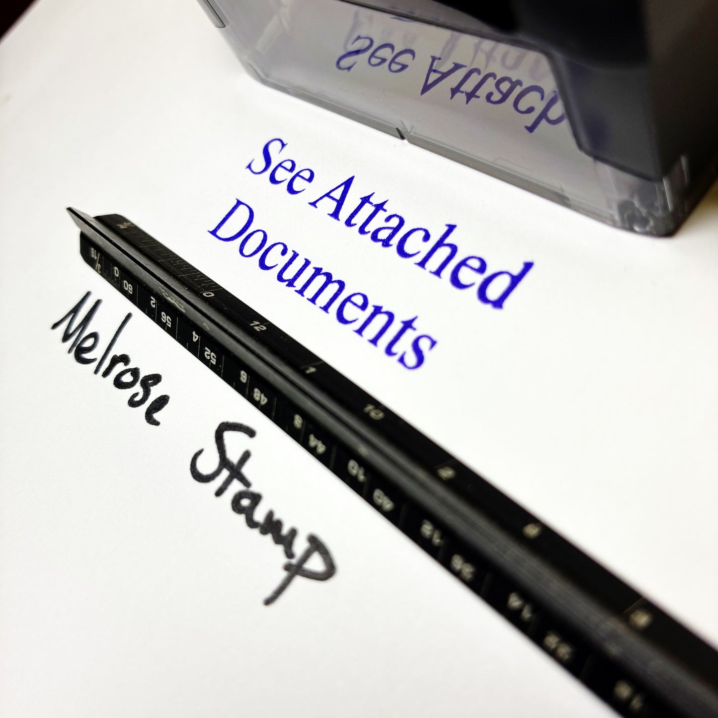 See Attached Documents Rubber Stamp Purple Ink Ideal 4913