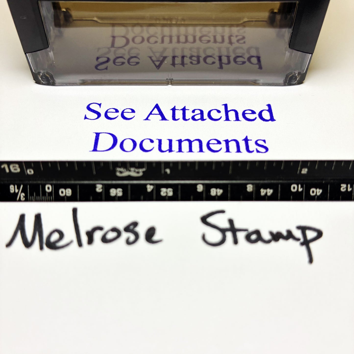 See Attached Documents Rubber Stamp Purple Ink Ideal 4913