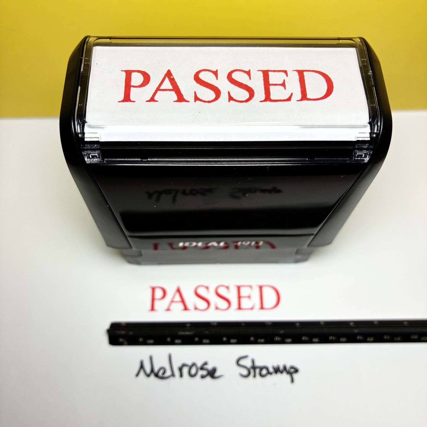 Passed Rubber Stamp Red Ink Self Inking Ideal 4913