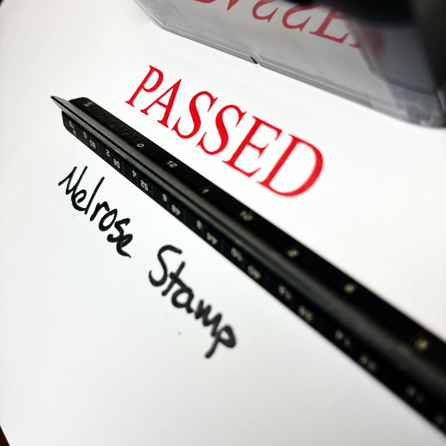 Passed Rubber Stamp Red Ink Self Inking Ideal 4913