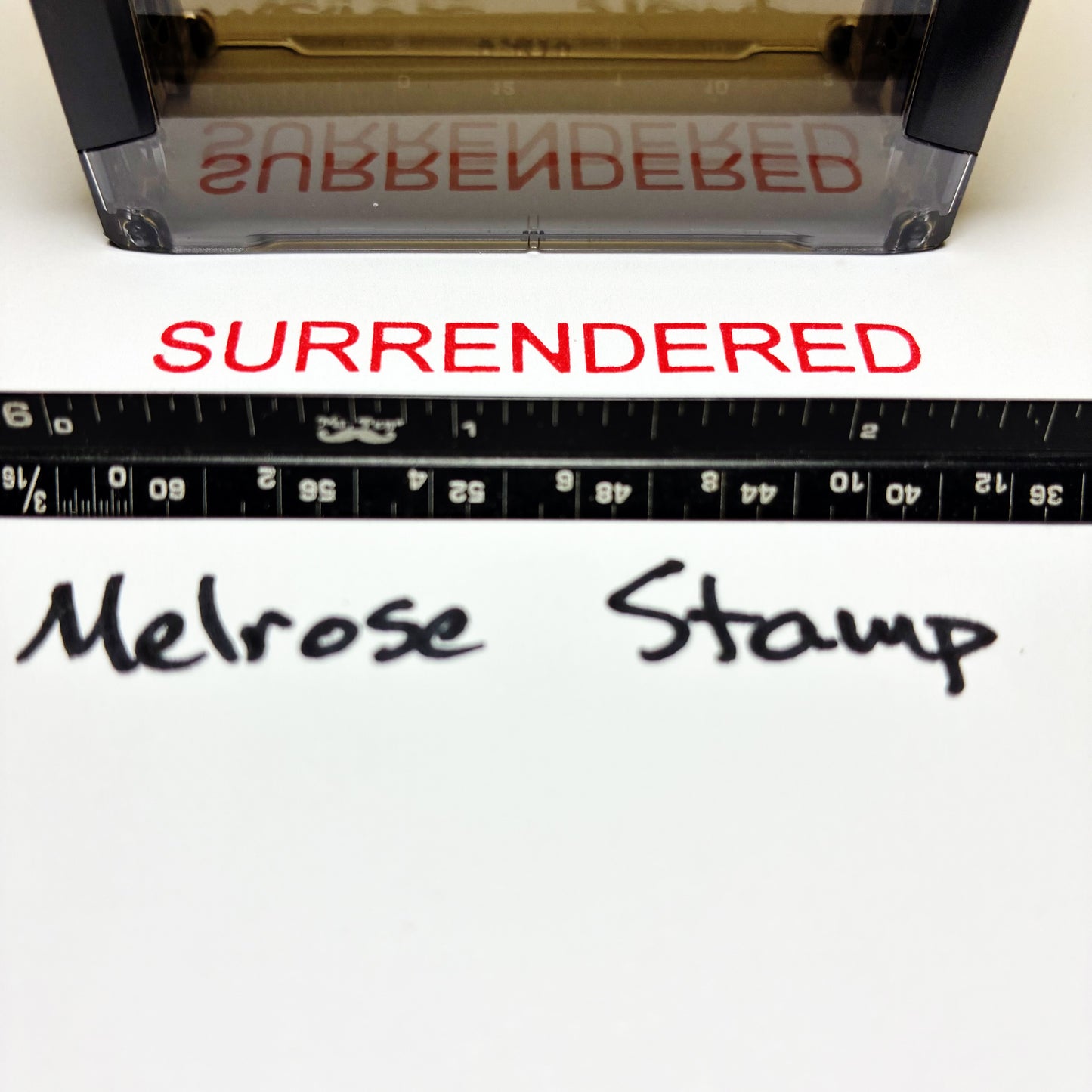 Surrendered Rubber Stamp Red Ink Self Inking Ideal 4913