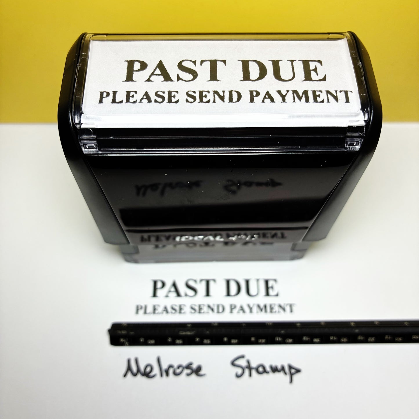 Past Due Please Send Payment Rubber Stamp Black Ink Ideal 4913