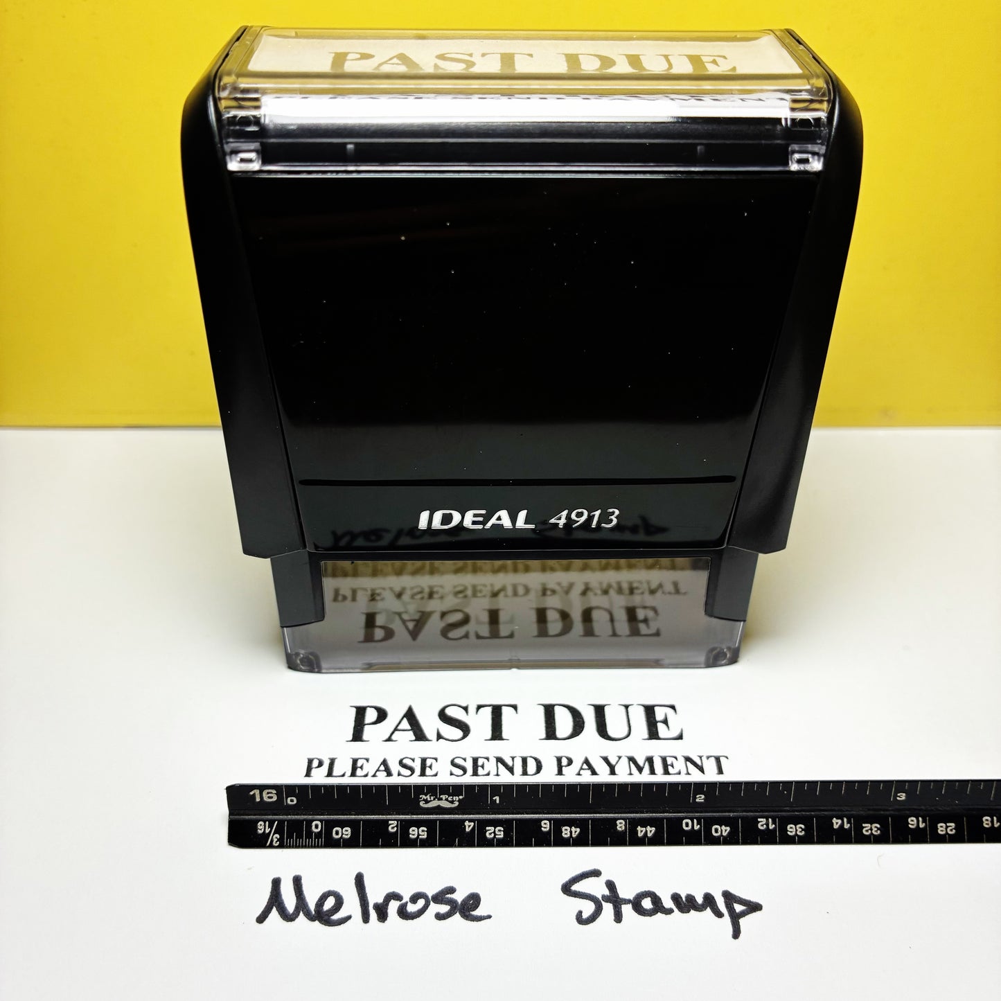 Past Due Please Send Payment Rubber Stamp Black Ink Ideal 4913