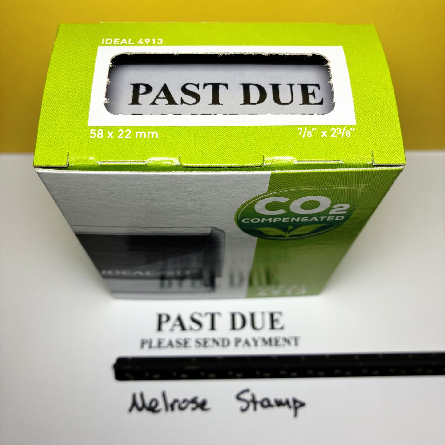Past Due Please Send Payment Rubber Stamp Black Ink Ideal 4913
