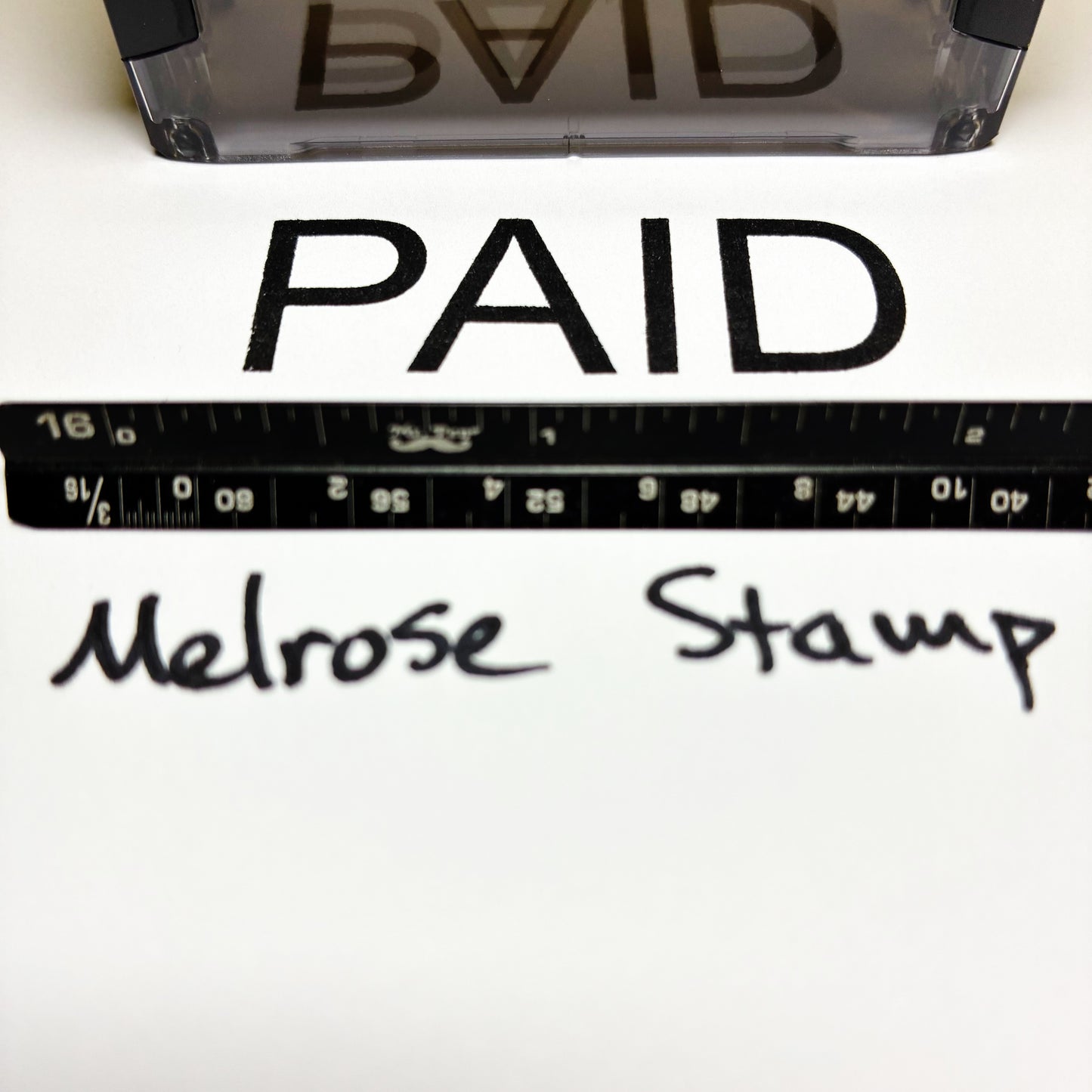 Paid Rubber Stamp Black Ink Self Inking Ideal 4913