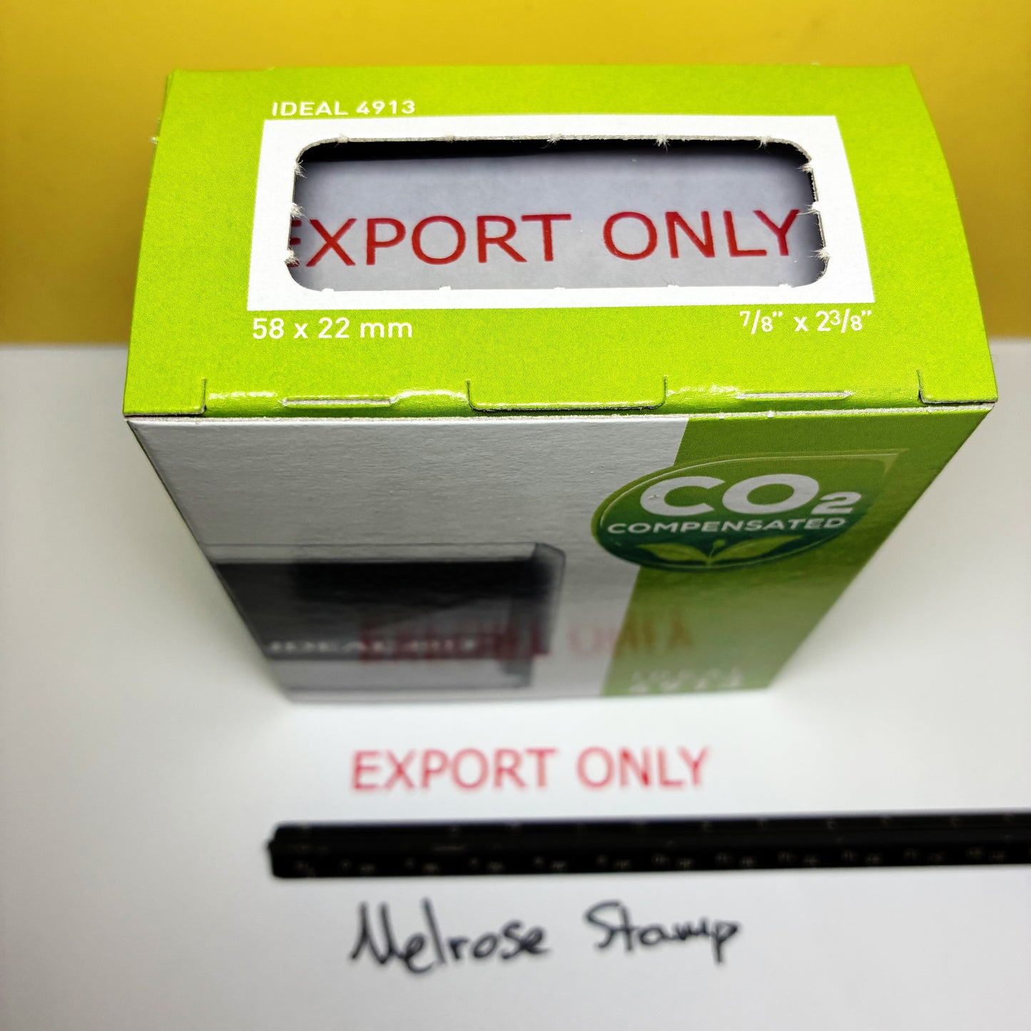 Green box with 'Export Only' text on a white surface.