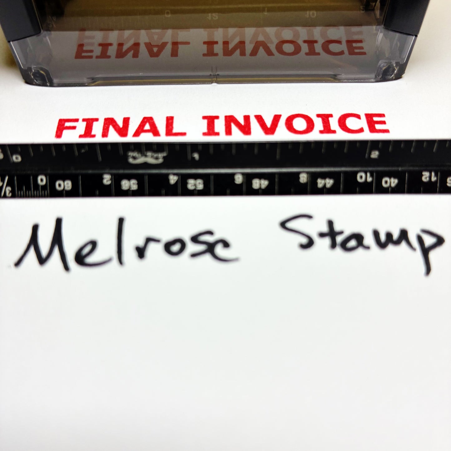 Final Invoice Rubber Stamp Red Ink Self Inking Ideal 4913